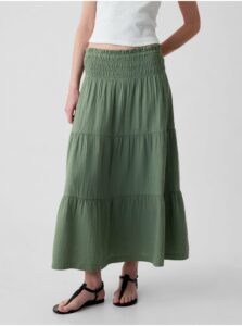 Zelená dámska maxi sukňa GAP