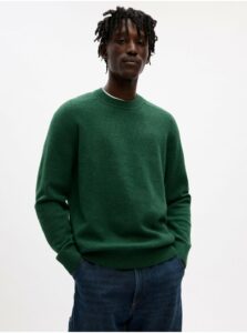 Zelený pánsky sveter s prímesou vlny GAP