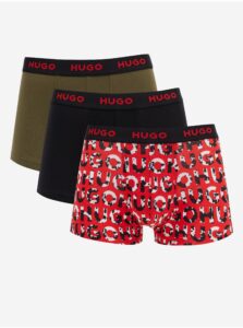 Súprava troch pánskych boxeriek HUGO Triplet Design