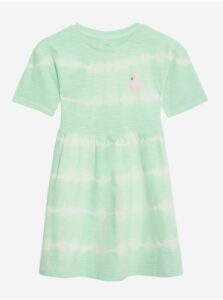 Svetlozelené dievčenské pruhované šaty Marks & Spencer