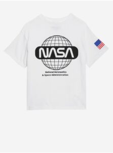 Biele chlapčenské tričko NASA™ z čistej bavlny Marks & Spencer