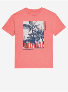 Koralové chlapčenské tričko s potlačou Marks & Spencer