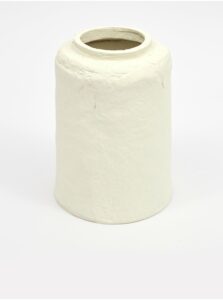 Krémová dekoračná papierová váza Kaemingk