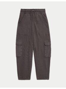 Vreckáče z čistej bavlny (1–8 rokov) Marks & Spencer sivá